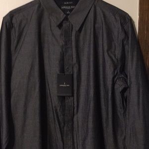 Men’s large slim fit London fog button down shirt
